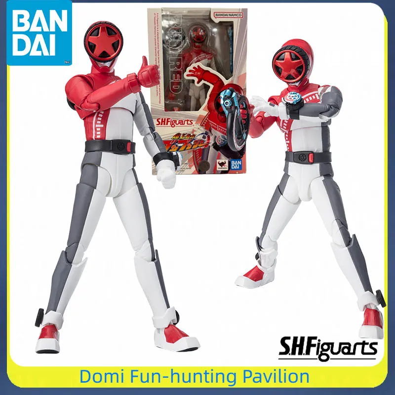 

Bandai Original SHF Bakuage Sentai Boonboomger Anime Figure Bun Red Movable Model Finished Action Toys Collectible Gifts Artwork