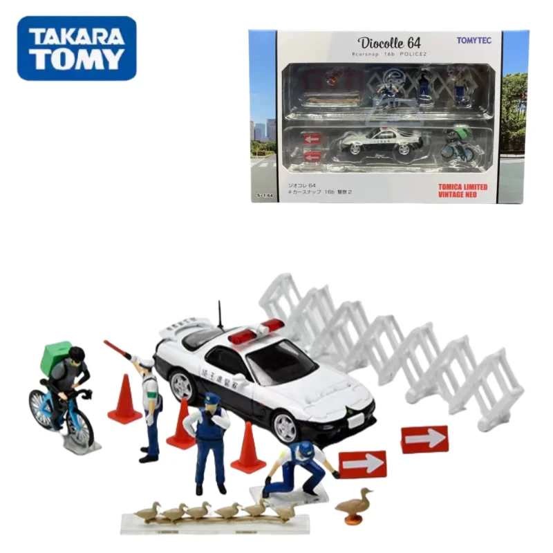 タカラトミー-合金ロールアップパトカー,16b RX-7,ミニチュア,大人用装飾