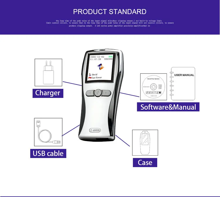 Z-6500D تخصيص 500 حدث معدني Rfid 125Khz 2.4 بوصة شاشة Lcd نظام جولة الحرس مع إضاءة Led #5
