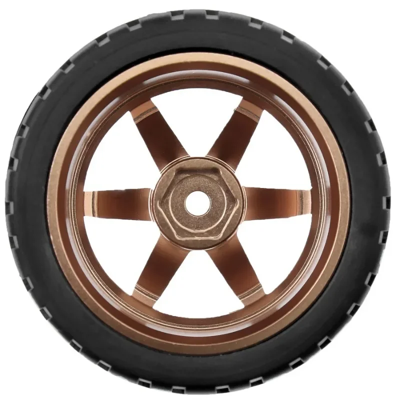 1/10 RCオンロードドリフトカーラバータイヤ合金ホイールハブセット（XV02、HSP 94123、Wltoys A959、144001、タミヤTT01用）