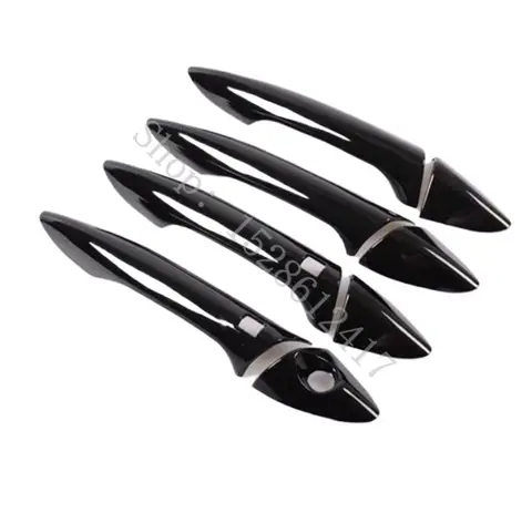 LHD For Hyundai Elantra 2011 2012 2013~2016 Glossy Black Side Door Handle Bar Cover Catch Trim Molding Cap Moulding Car Styling
