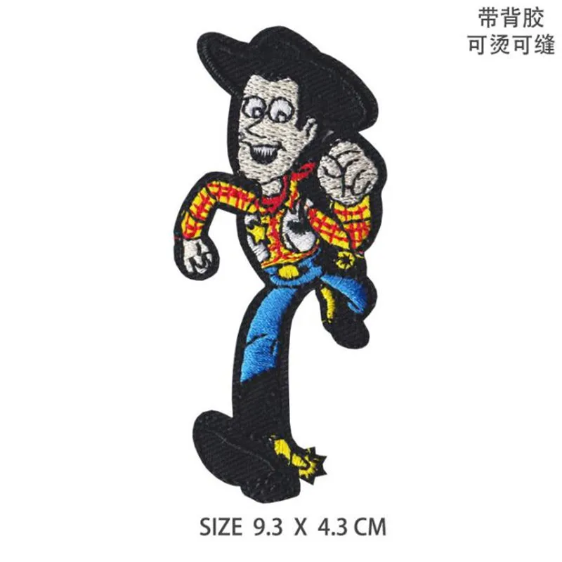 Toy Story Woody Buzz Lightyear Embroidered Patches For Clothing Thermoadhesive Patches Cartoon Badges Iron On Clothes DIY