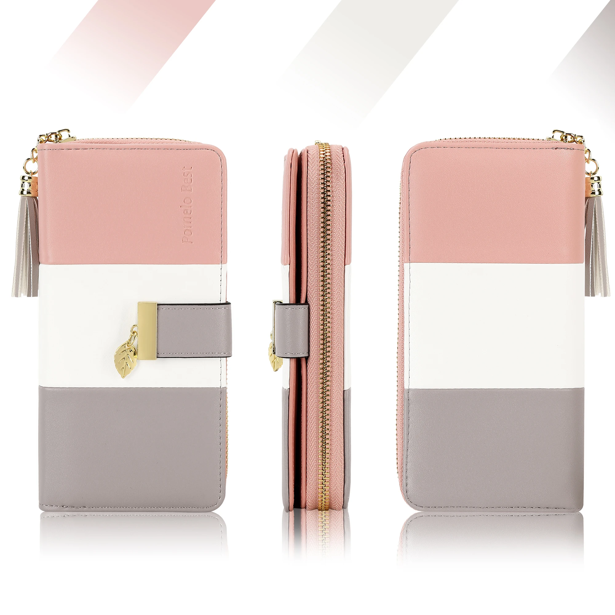 RFID Wallets for Women with Multiple Card Slots and Cellphone Compartment, Womens Wallet