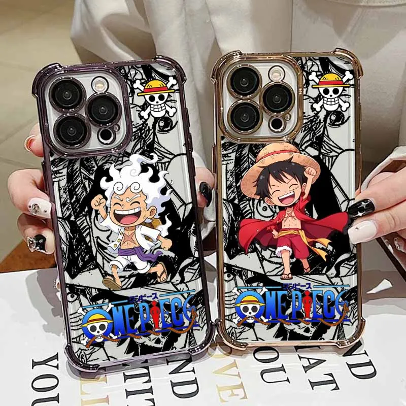 Cool O-Ones PieceS LuffyS Plating Phone Case For Google Pixel 10a 10 9 8 7 9a 8a 7a Pro XL 5G Anti Fall Airbag