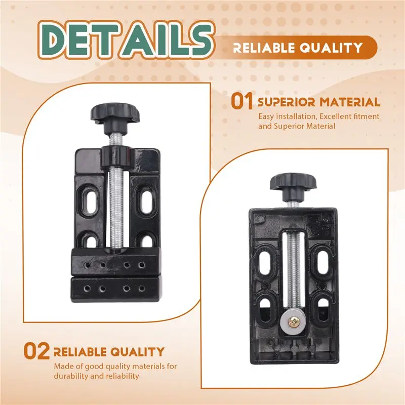 RABIT AS59~ Mini Small Vise Mini Flat Clamp Table Jaw Bench Clamp Drill Press Vice Opening Table Vise DIY Hand Tools 13.5X6.5X3.