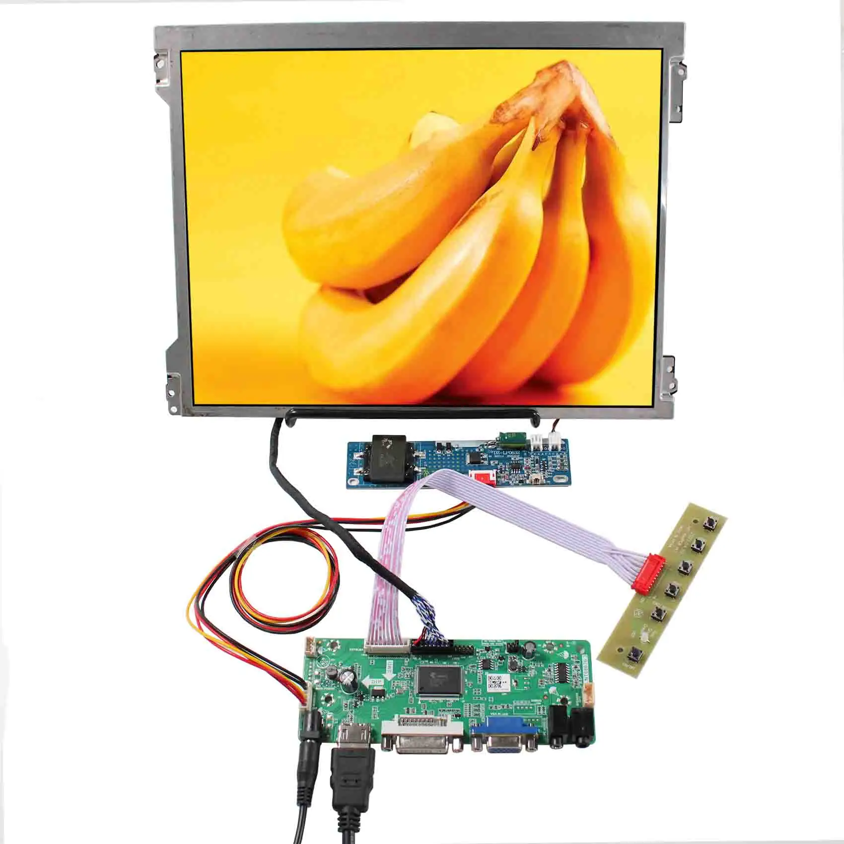 

12.1inch 1024x768 1000nit Outdoor LCD Screen HD-MI DVI VGA LCD Controller Board