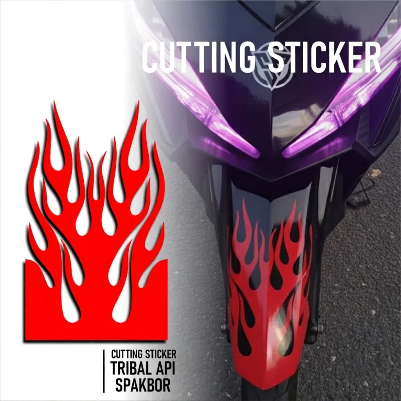Motorcycle Reflective Stickers Front Fender Fire Sticker Para Moto Stickers Moto Multiple Colors Are Available For Selection