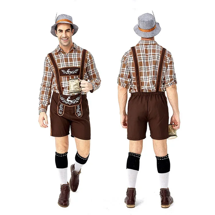 Adult Carnival Men Lederhosen Oktoberfest Beer Costum