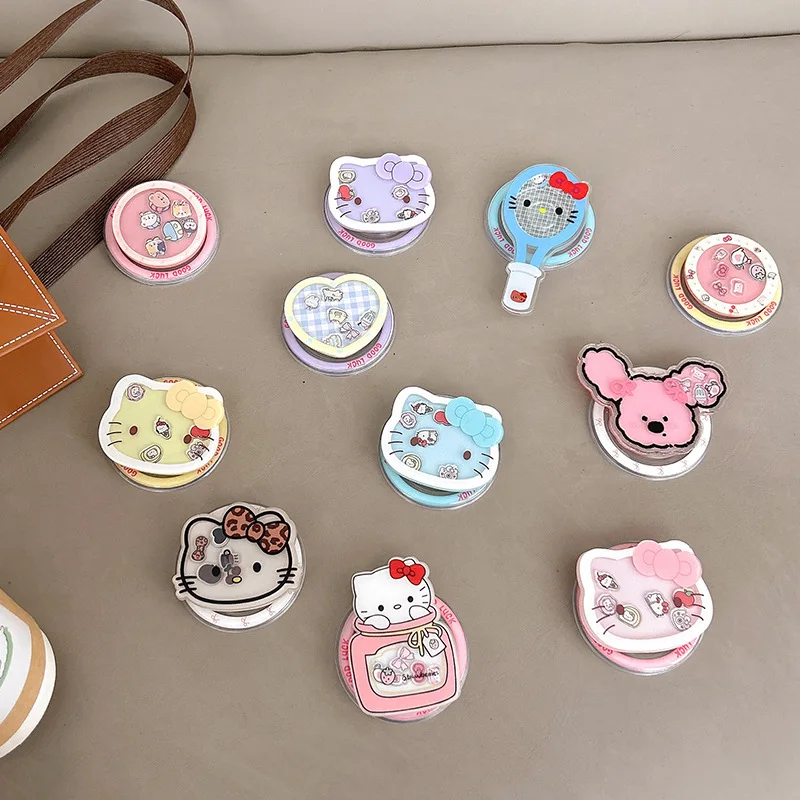 Suporte de Celular Retrátil Hello Kitty Anime para Mesa, Portátil, Dobrável, Desenho Animado, Presente de Aniversário para Meninas