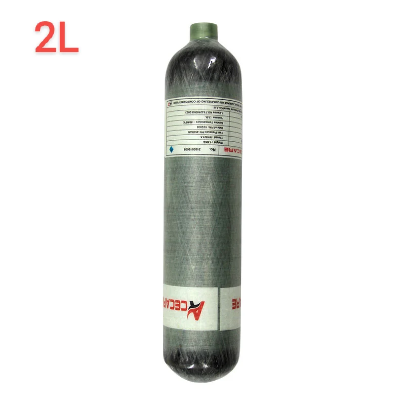 ACECARE-cilindro de fibra de carbono para buceo, tanque de aire de alta presión, estación de carga, válvula reguladora, 4500PSI, 2L, M18 x 1,5