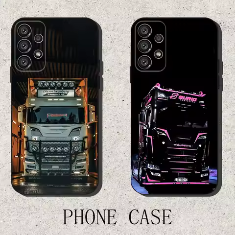 S-SCANIA Trucks SA-AB Phone Case For Samsung S25,S24,S21,S22,S23,S30,Ultra,S20,Plus,Fe,Lite,Note,10,9,5G Black Cover