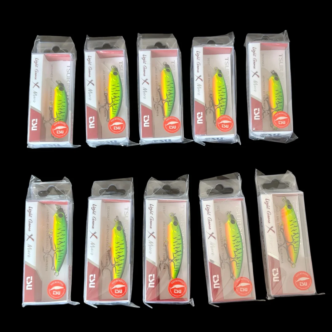 TSURINOYA 10PCS 51mm 5.8g Intruder 51S Sinking Minnow Small Stream Fishing Lure Mini Hard Bait Long Cast Wobbler For Trout