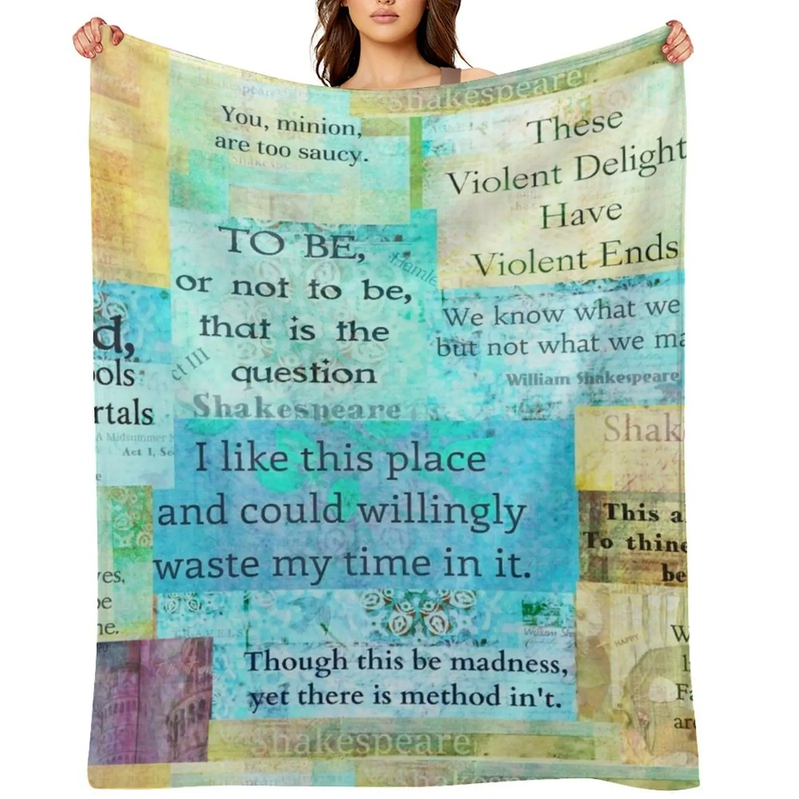 

Shakespeare Quotes Throw Blanket Decorative Sofas Sleeping Bag Shaggy Soft Plush Plaid Blankets