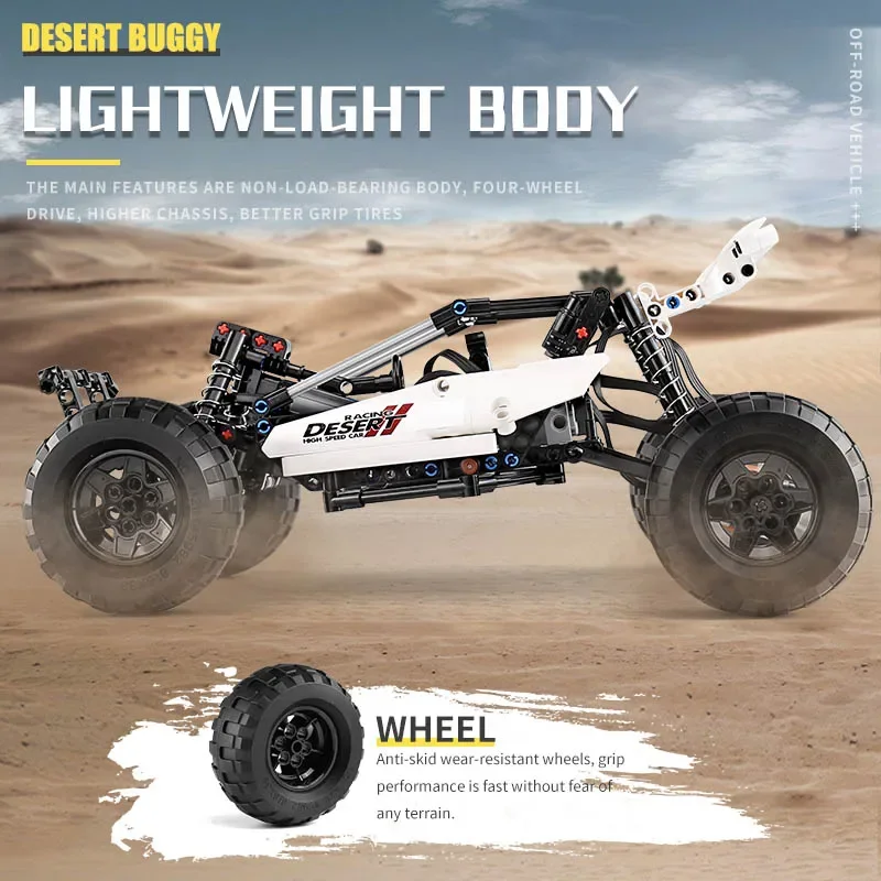 Schimmel Koning 18001 Technische Auto Speelgoed De MOC-1812 Gemotoriseerde PF Buggy 2 Truck Model Bouwstenen Bakstenen Kinderen Kerstcadeaus