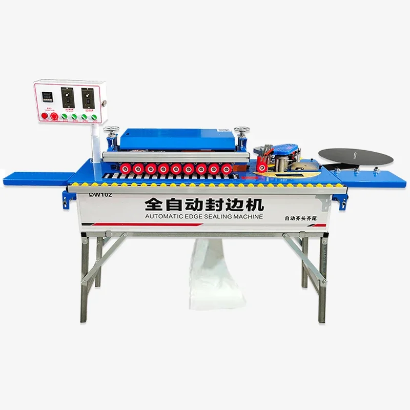 DW102 Semi Automatic Edge Banding machine with Gluing, Trimming,Buffing and End Cutting 4200W