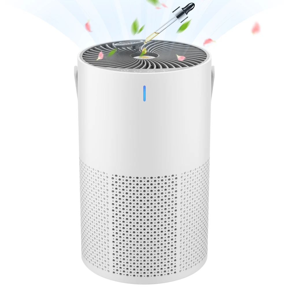 

Домашний очиститель воздуха, мини-портативный умный очиститель воздуха для аллергии, домашних животных, волосы в спальне, очиститель воздуха