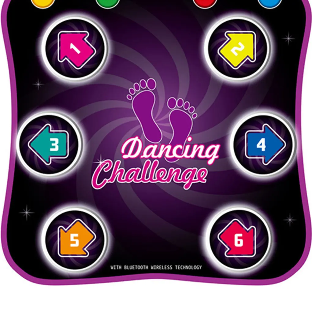 Black Performance Dance Mat Gift For Kids Dance Game Nights Electronic Dance Pad Dancing Blanket