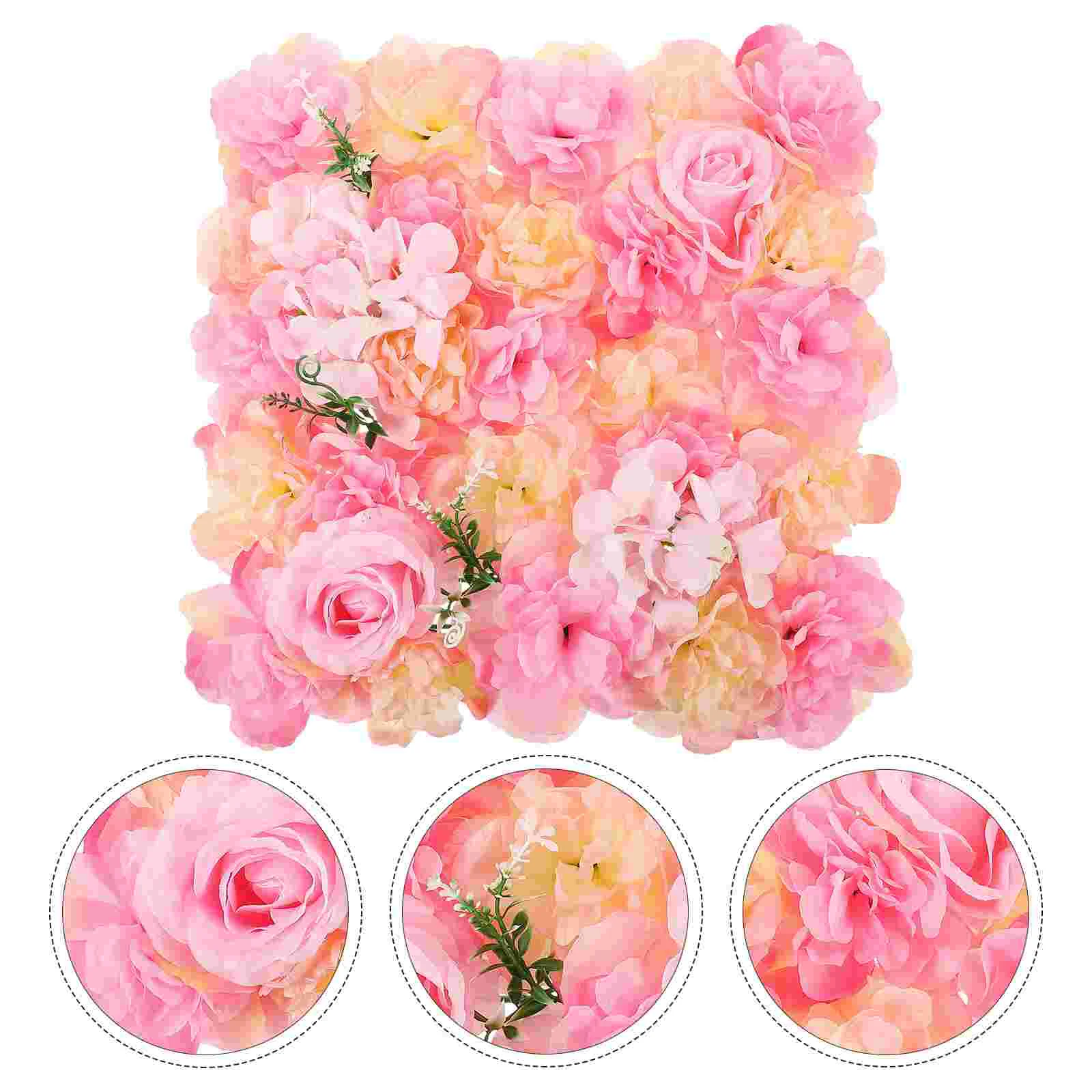 

Simulated Flower Wall Decoration Bouquet Floral Panel Decorate Backdrop Artificial Flowers Wedding Plastic Silk