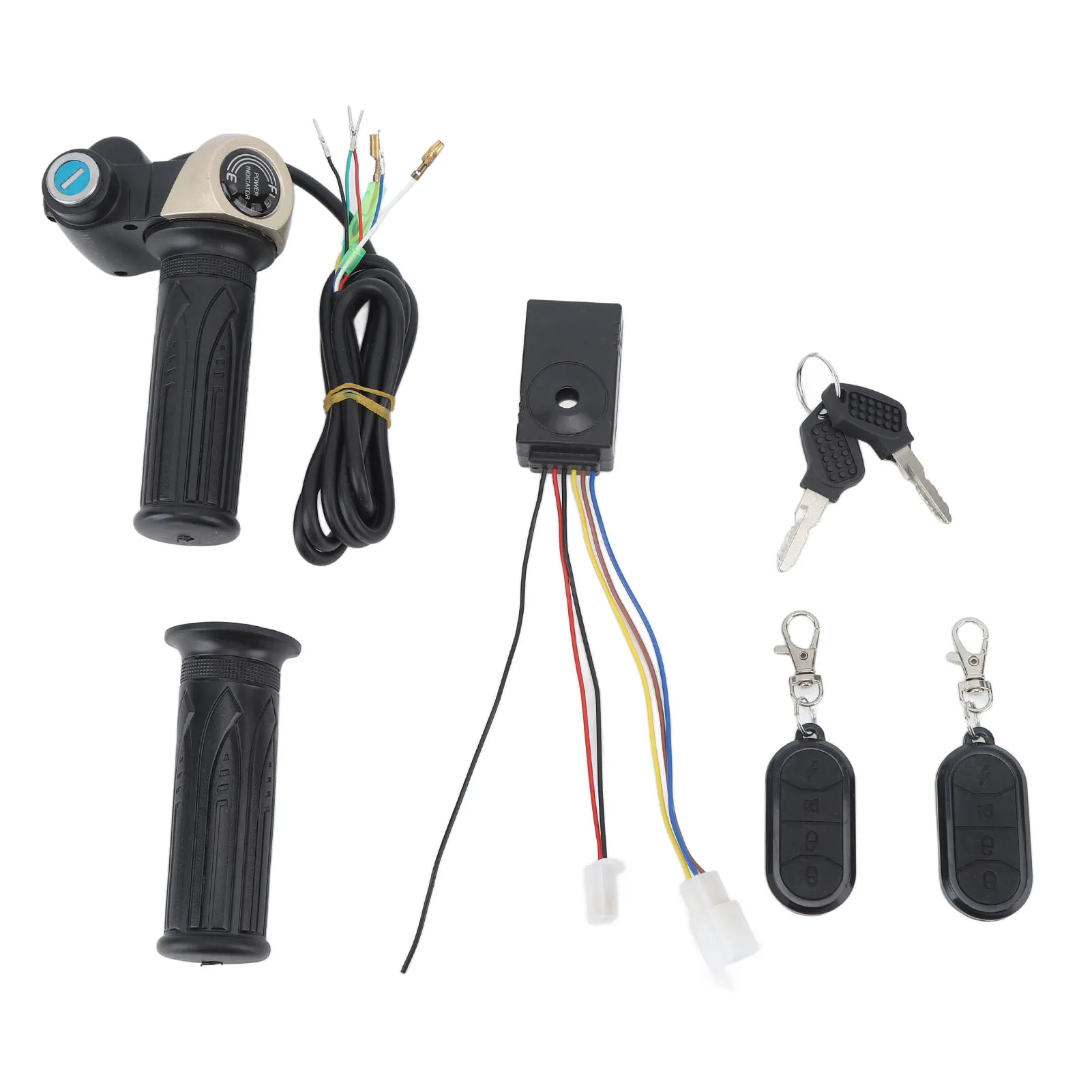 

24V Electric Bike Throttle Handle Alarm Kit with Remote Control for Enhanced Security and Convenience - Anti-Theft Features