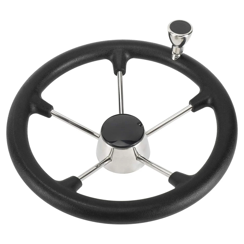 

STLF Marine Stainless Steel Steering Wheel Boat Steering Wheel Set for Ship Yacht