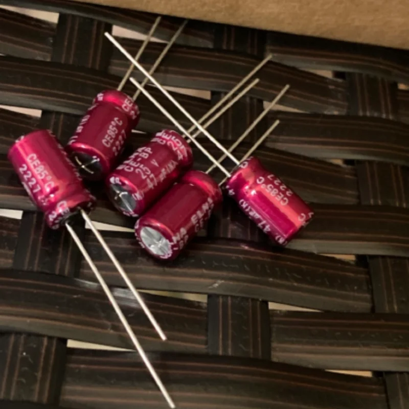 10PCS-100PCS  47UF 25V Japan Ina ELNA Coupling Capacitor 25V47UF 6 * 11 Poleless RBD Purple Robe