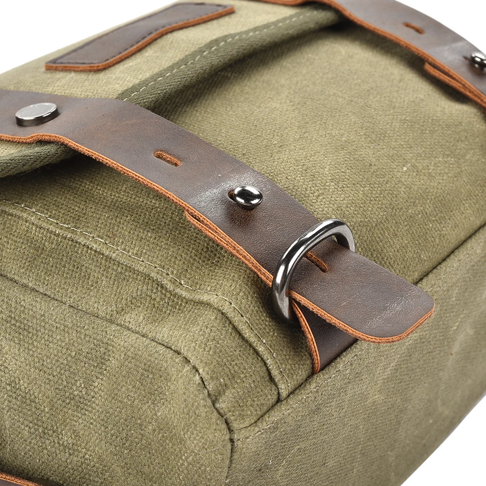 NEW High Quality Motorbike Cycling Saddle Bag Motorcycle Rear Back Pack Saddlebags Equine Back Pack Canvas Luggage Vintage Bag