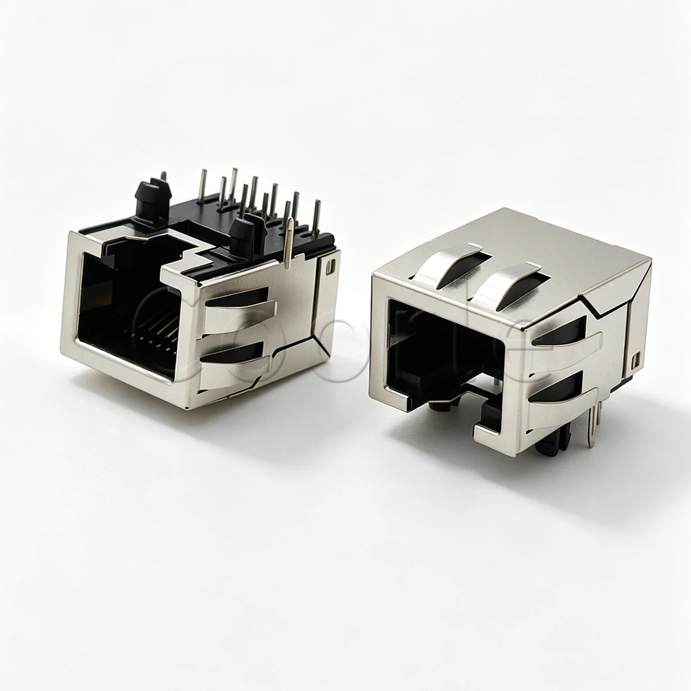10PCS RJ50 10P10C Connector Shielded 90-degree RJ48 Modular Jack Pitch 3.05mm PCB Mount Netwerk Socket