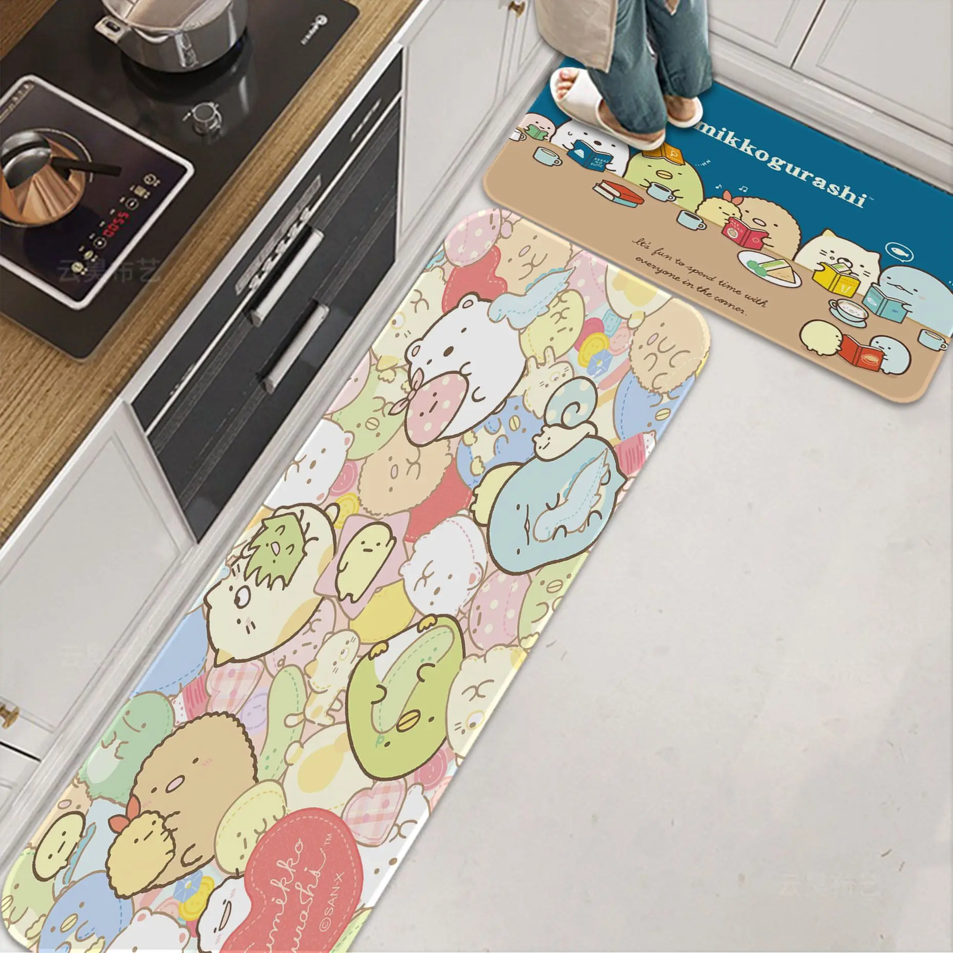 Sumikko Gurashi Sumikkogurashi Floor Mat Door Mat Washable Non-Slip Living Room Sofa Chairs Area Mat Kitchen Doormat Area Rug