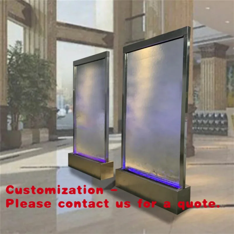 

custom.Customized Coastal Design Frosted Glass Partition with Color-Changing LED and Wireless Remote Movable Room Divider