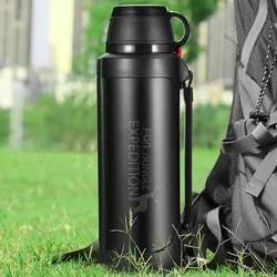 Outdoor Thermos Kettle Water Bottle with Tea Filter 304 Stainless Steel Thermal Cup Leak-proof Flask Sports