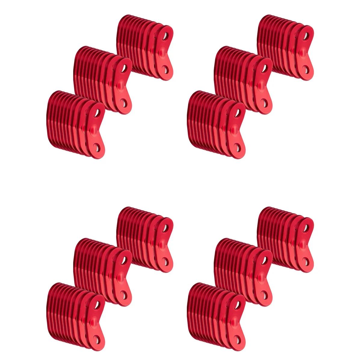 120 Pcs Aluminum Alloy Rope Cord Adjuster,Tent Tensioners Rope Adjuster Tent Rope Adjusters Red