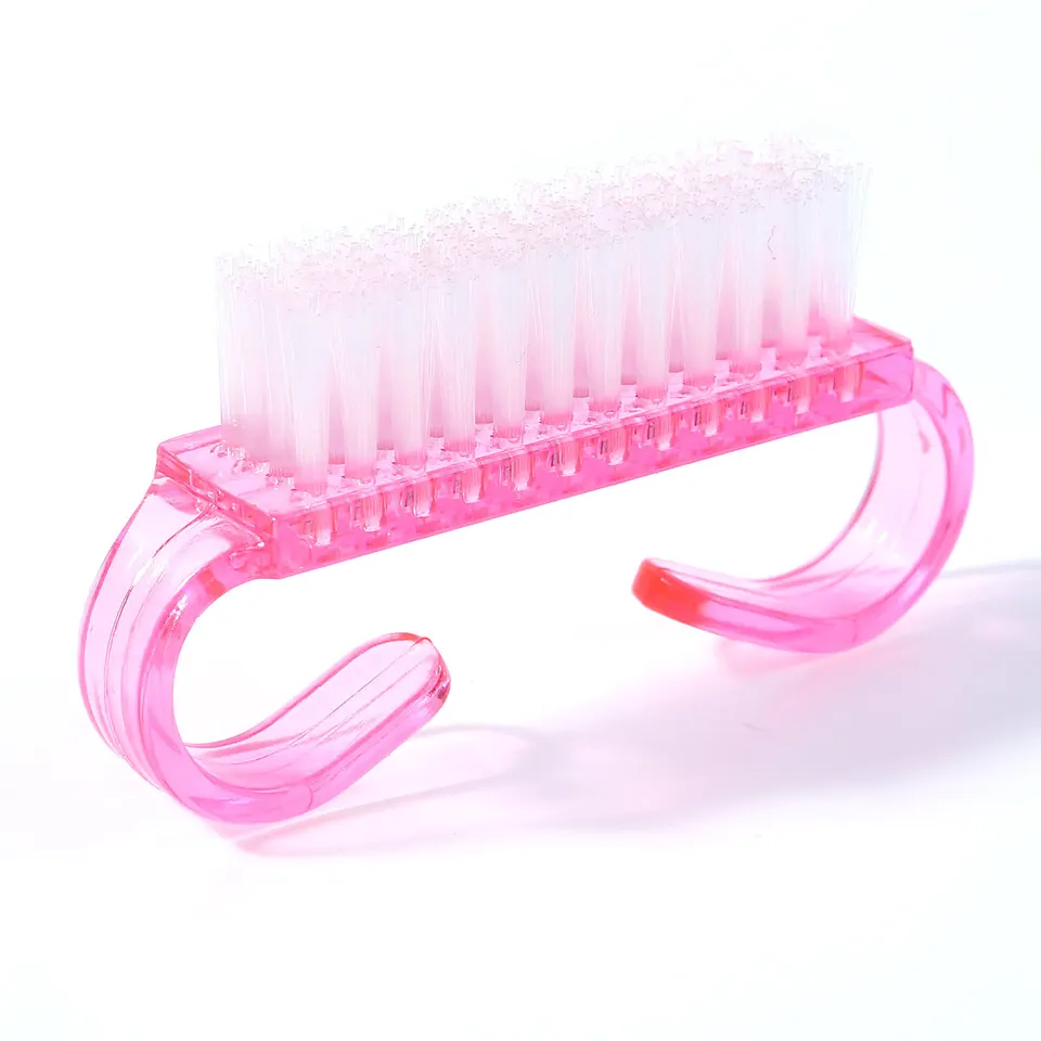 1/5/20 Piezas Brocha de Acrílico para Uñas Color Rosa Nail Art Manicura Pedicura Suave para Quitar Polvo Plástico Limpieza Brochas de Uñas Set de Herramientas 3