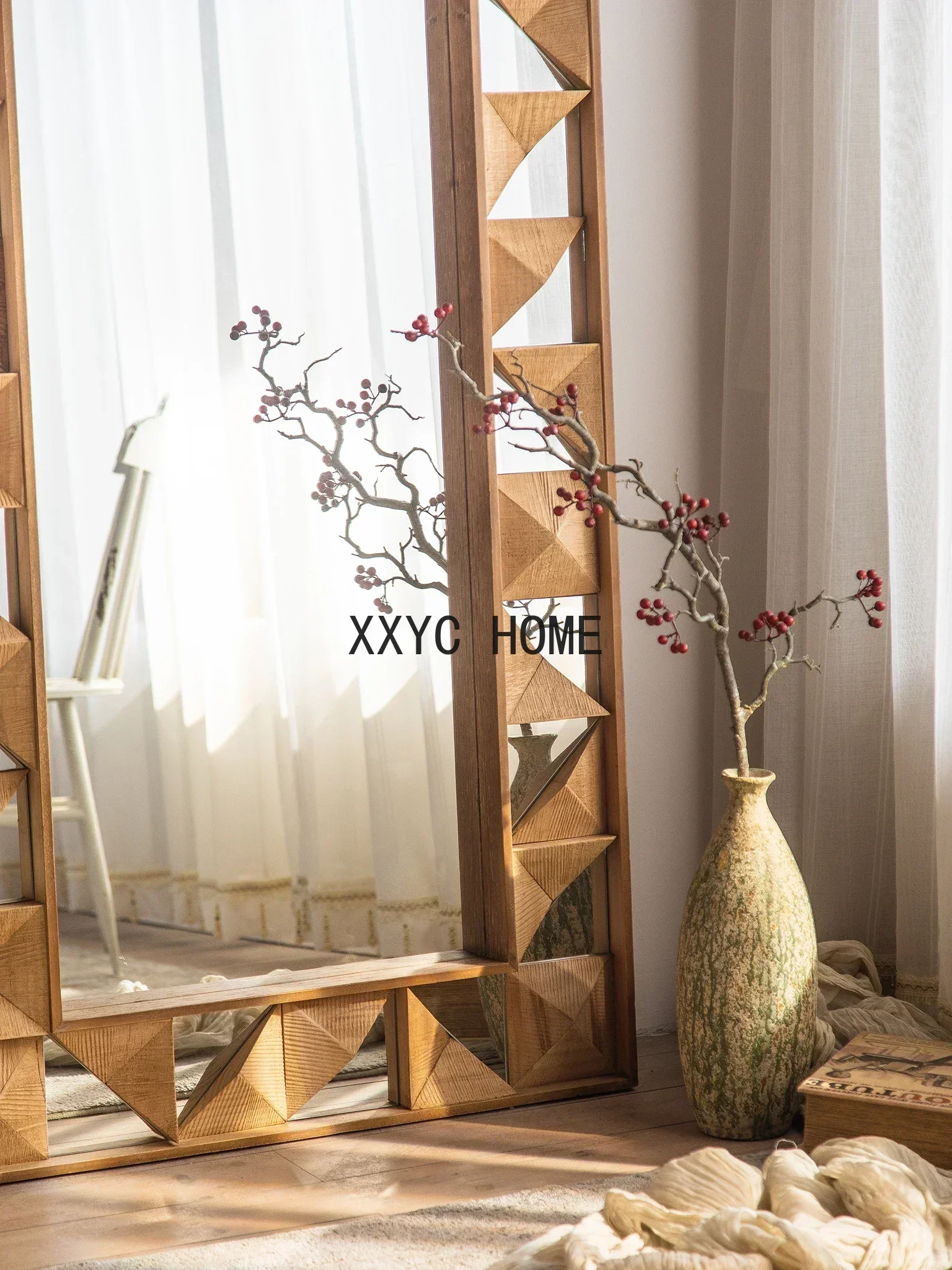 

Зеркало напольное TAO Diamond Stitching в полный рост, из массива дерева, для дома и примерочных магазинов одежды