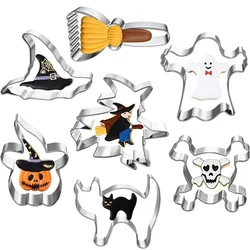 1Pcs Halloween Cookie Cutter Tools Halloween DIY Biscuits Party Pumpkin Witch Baking Stainless Steel Mold