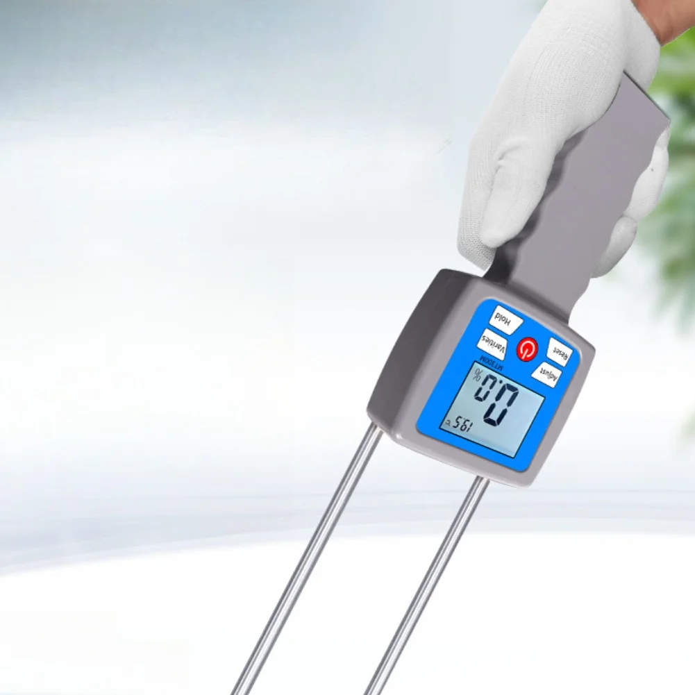 

1 шт. ЖК-тестер влажности, многофункциональный портативный измеритель влажности с дисплеем с подсветкой для измерения влажности волокна, бумаги