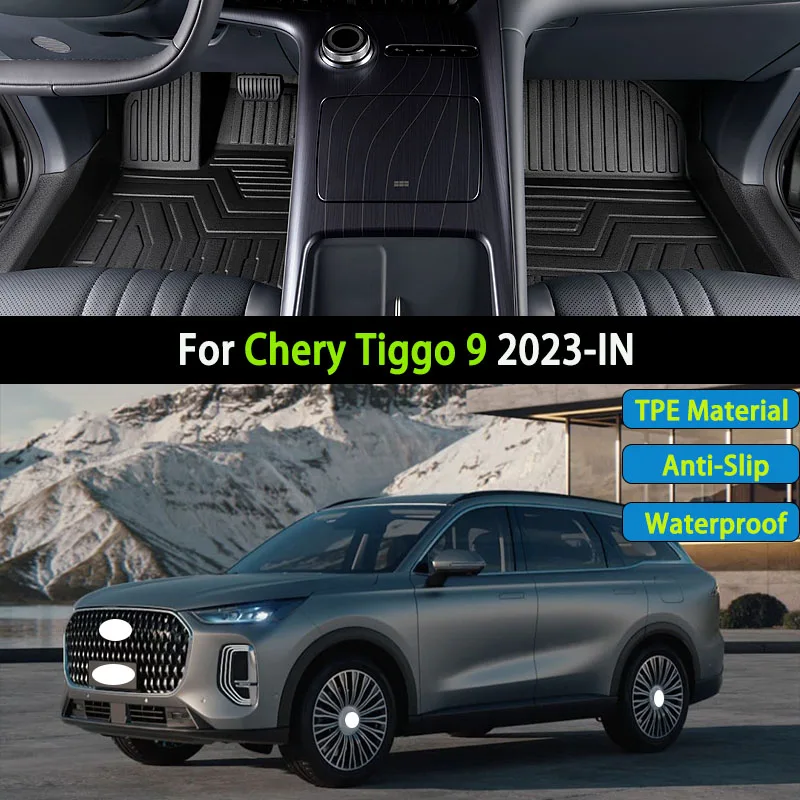 

TPE Car Floor Mat For Chery Tiggo 9 Fulwin T10 Jaecoo J8 5/7 Seat 2023-IN Luxury Waterproof Carpet Foot Full Car Mat Pad Cover