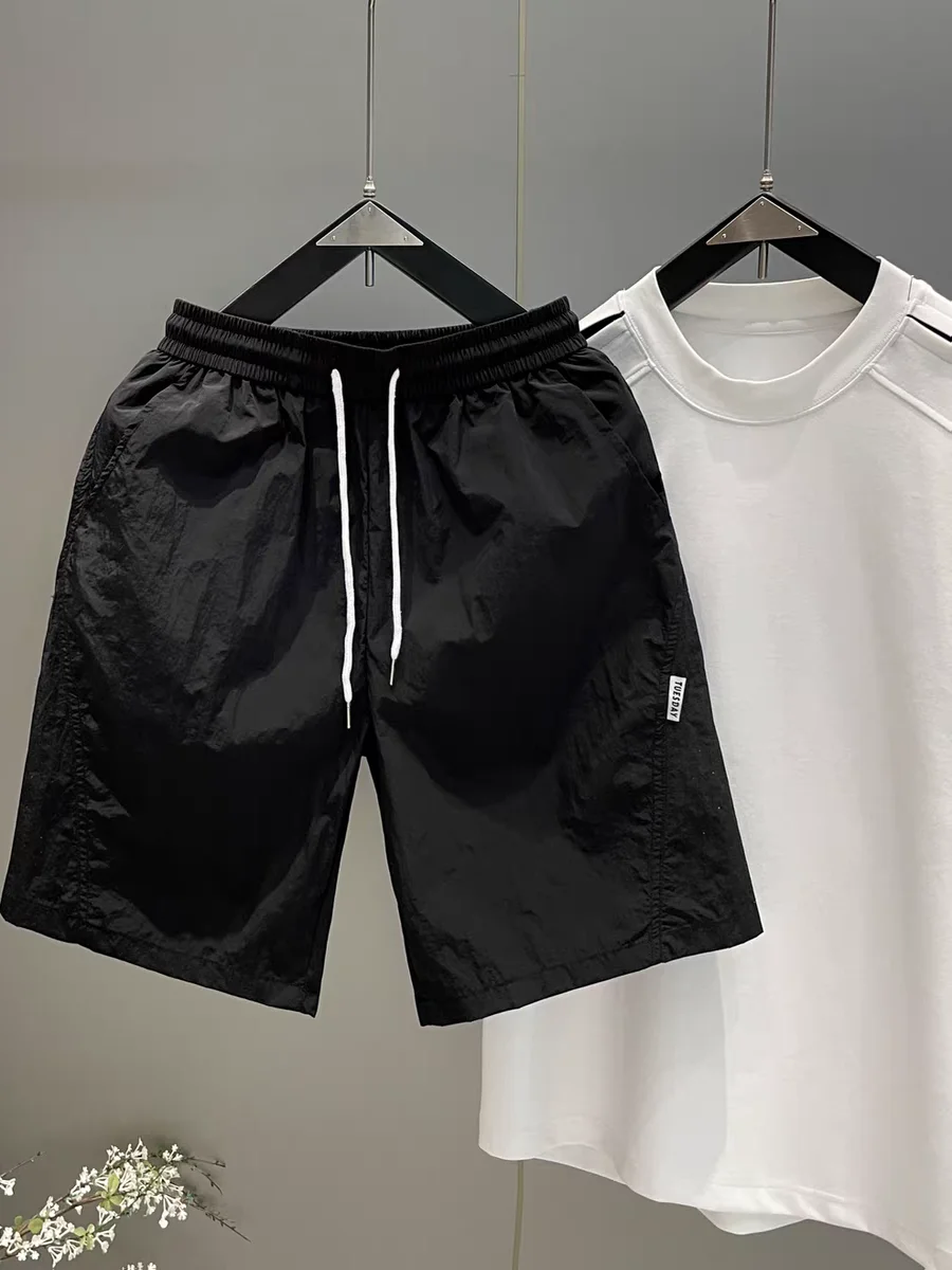 

Новинка 2025, мужские брюки Spor Me Qui Dry Hole Punching ort, повседневные прямые брюки из полиэфирного волокна, летние тонкие однотонные брюки