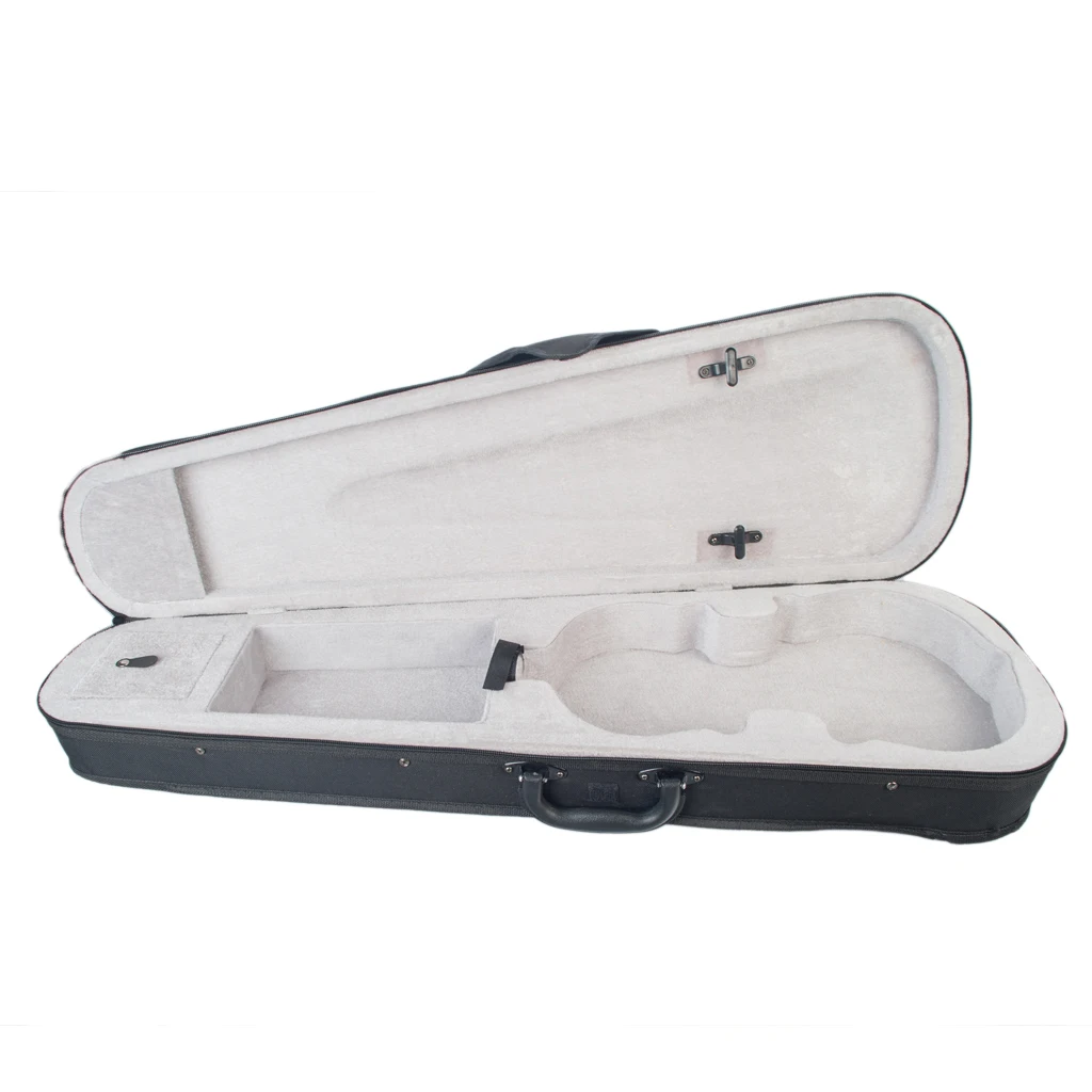 Violin Case 4/4 Size Professional Triangular Shape Violin Hard Case -Silver Inside Violin Parts New