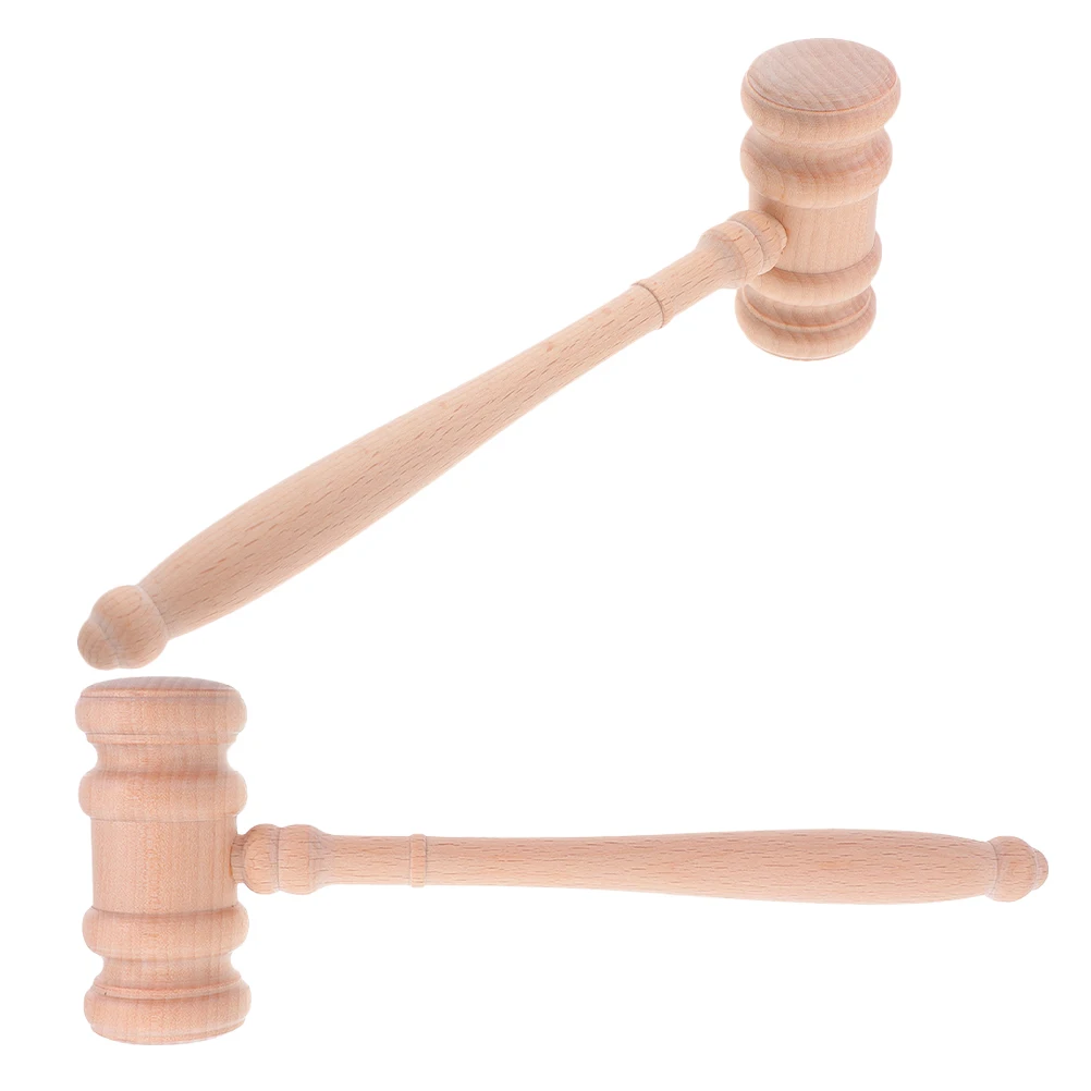 

2pcs Wooden Judge Gavel Prop Solid Wood Court Hammer For Auction Sale Law Cosplay Costume Accessories Party Favors Handheld