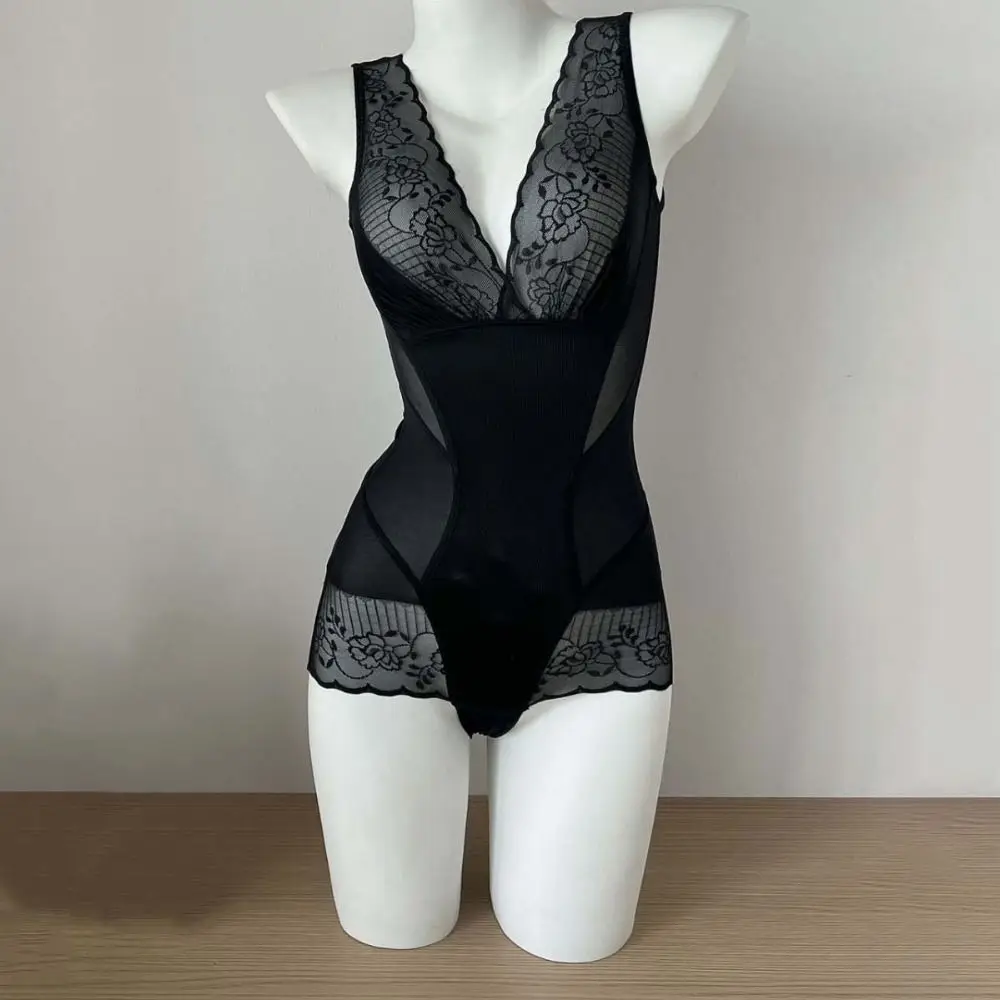 Lace Flower Slimming Bodysuit Shaper Thin Shapewear Postpartum Panties Seamless Tummy Control Body Shaping Underwear Lady