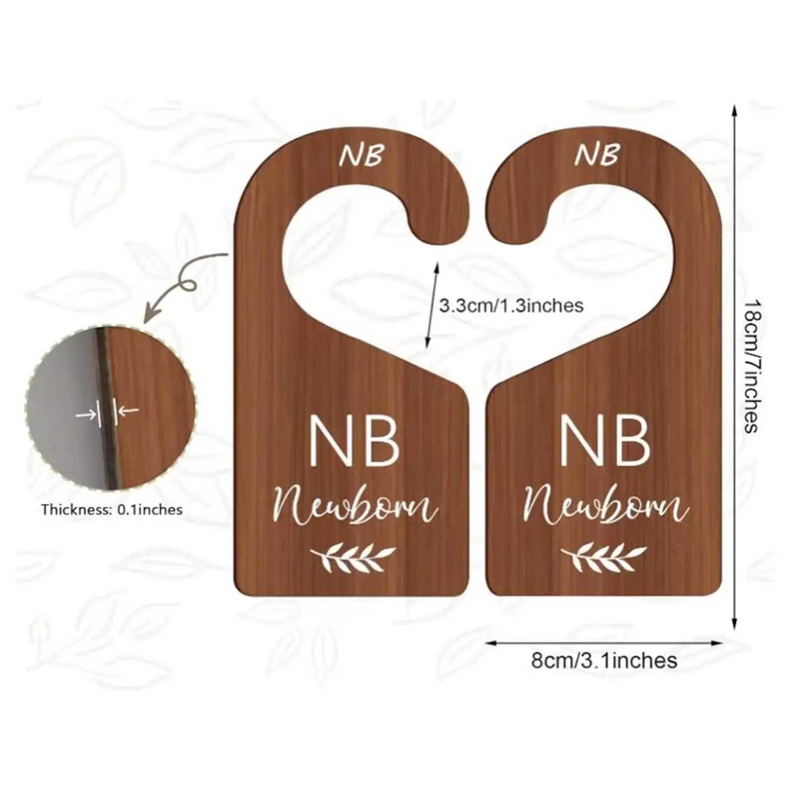 8 Pieces Baby Closet Size Divider Label Clothes Organizer Tag for Infant to 24 Months Newborns Home Decoration New Parents