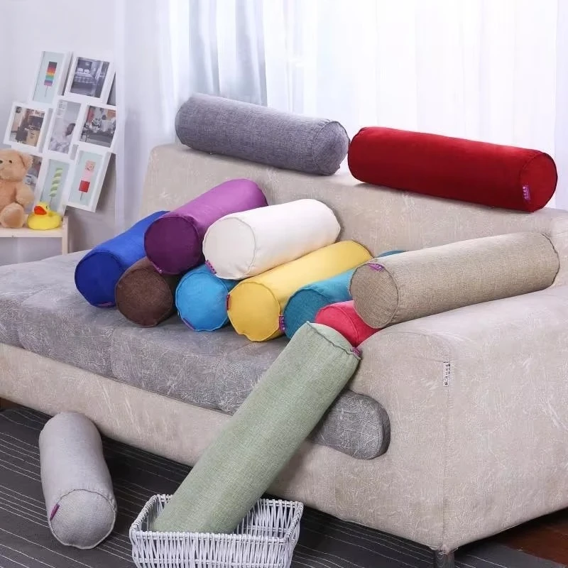 

1pcs 15X60cm Pillow Neck Roll Round Cervical Bolster Cylinder Sleeping Pillows Support Spine Lumbar Cushion Cotton Bed Tube Pain