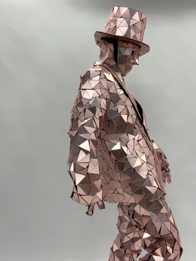 Fantasia masculina espelhada rosa, performance de palco, festa, show, roupas, coaplay, dj, bar, cantor, boate, traje festivo, cosplay