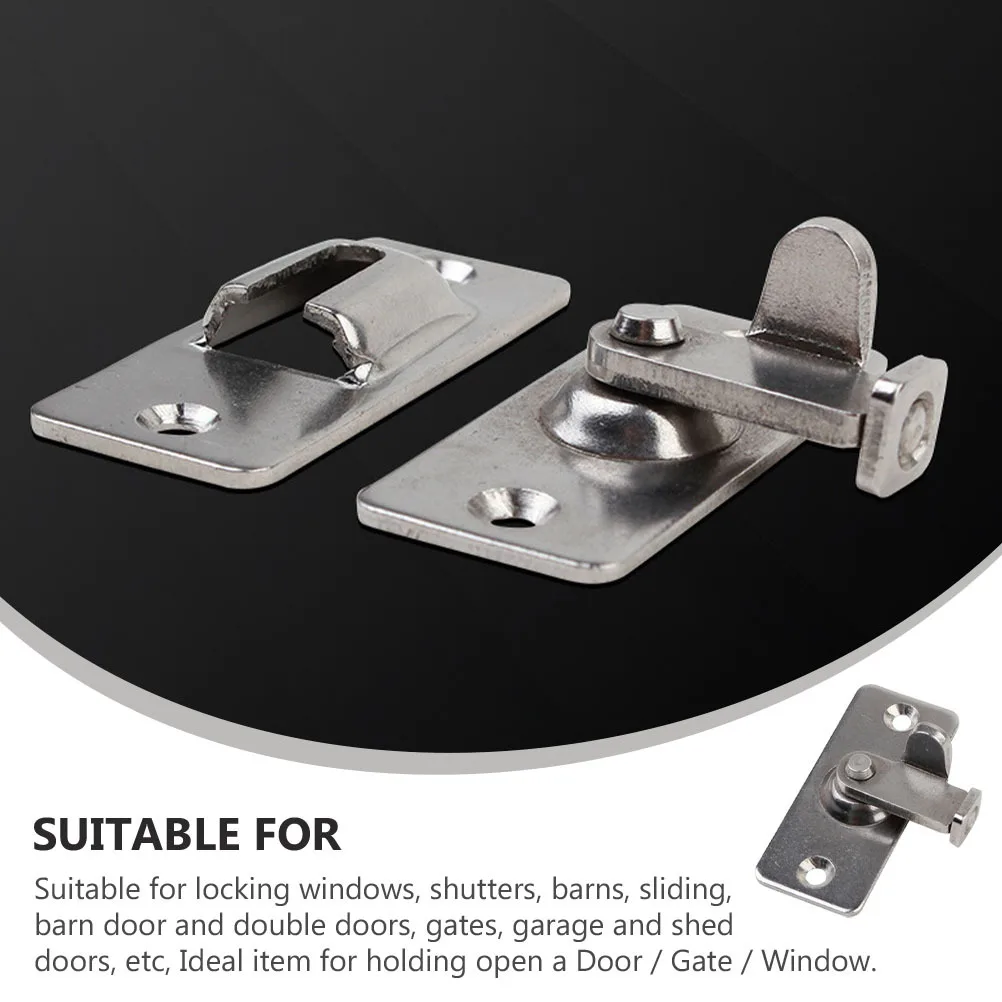 

1 set 1 Set Bolt Lock Stainless Steel Heavy Duty Barn Door Lock For Window Gate Barn Shed Sliding Door Latch Hardware