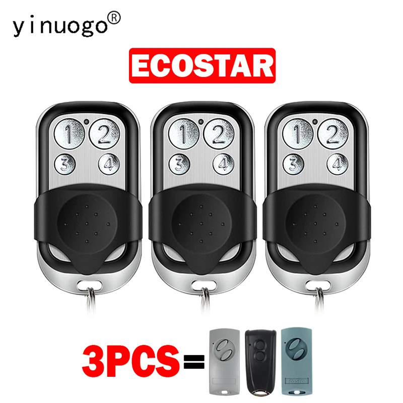 

3PCS ECOSTAR RSE2 RSC2 Remote Control Garage Door 433MHz Rolling Code Garage Door Opener ECOSTAR Compatible Transmitter 433MHz