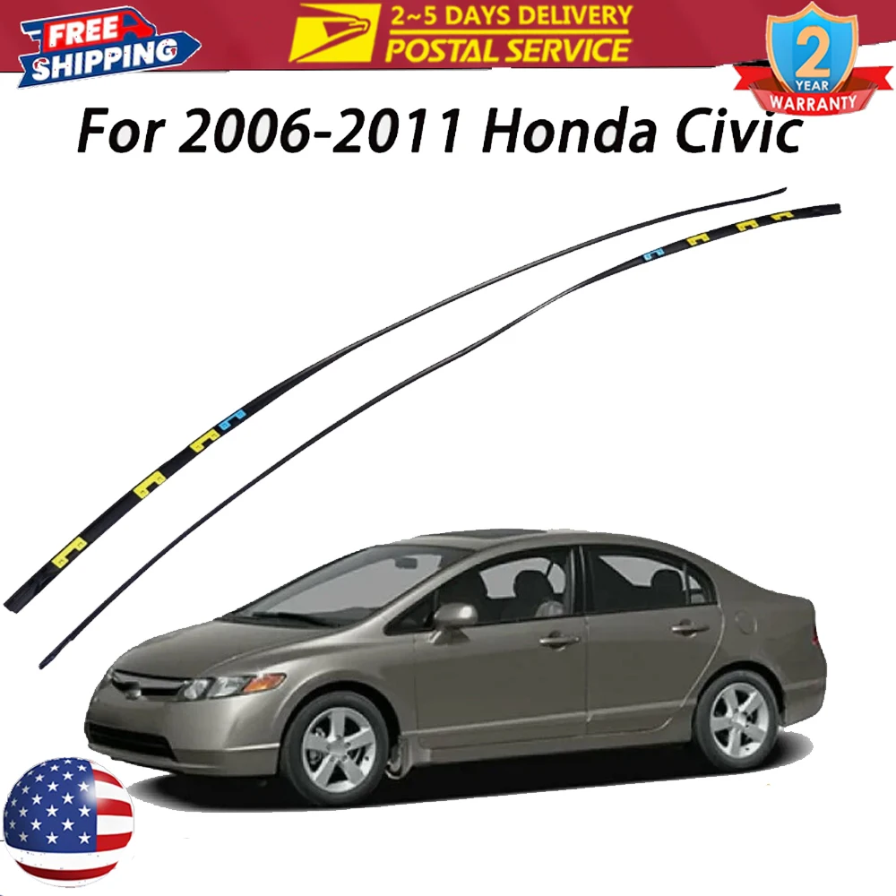 

Quality Pair Roof Molding Trim Set Right+Left Drip Side 73168-SNA-013 73158-SNA-013 For Honda Civic Sedan 2006-2011 Auto Parts