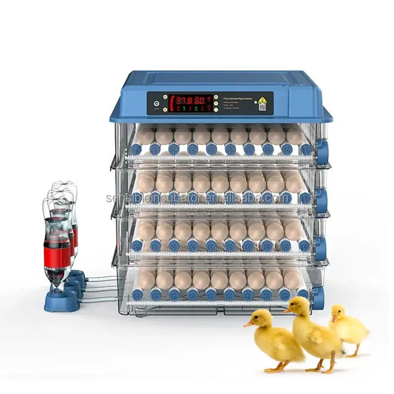 Automatic 256 Egg Incubator Hatcher 220V for Farm Use High Hatching Rate New 3-Year Stainless Steel Digital Emu Goose Bird Duck
