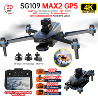 SG109 Max2 GPS Drone Brushless Motor 8K HD Profesional 5G WIFI FPV 3-Axis Gimbal 360° Obstacle Avoidance Quadcopter Toy