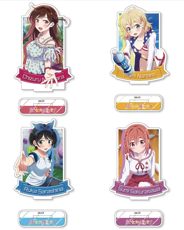 Anime Figure Doll Ruka Sarashina Mami Nanami Chizuru Mizuhara Sumi Sakurasawa Acrylic Stand Model Plate Gift