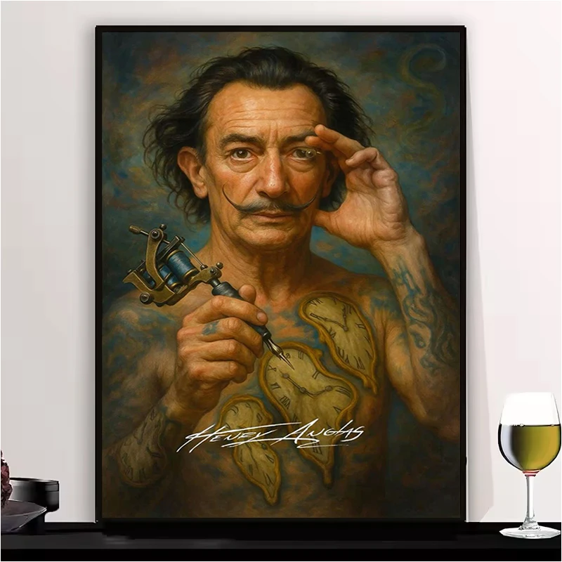 

Salvador Dali Abstract Character Poster Decoration Bedroom Decorations for Home Frames Wall Pictures Vintage Office Decor Room